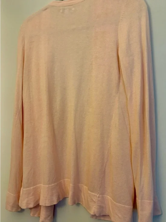 Soft Blush Open-Front Women's Cardigan - Picture 2 of 4